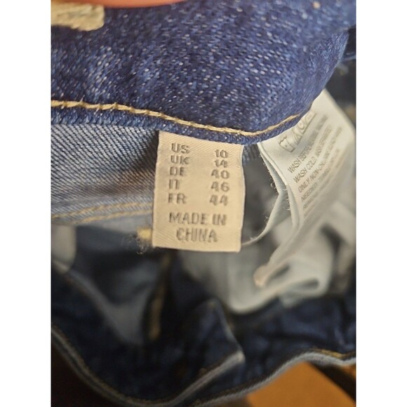 LOGO Jeans by Lori Goldstein Womens Size 10 Boyfriend Med Dark Wash High Rise - Picture 6 of 6